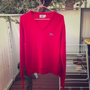 Lacoste red sweater